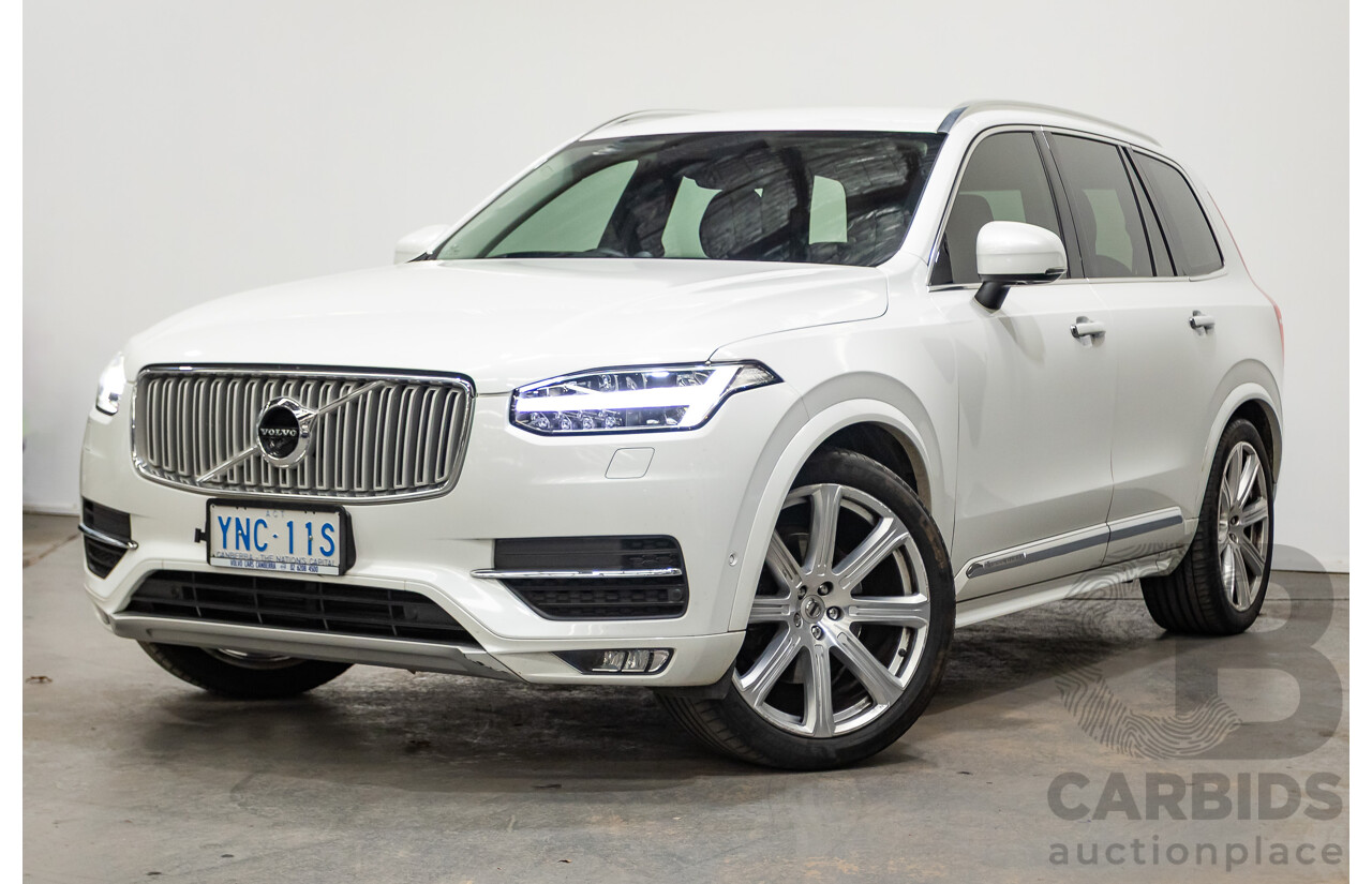 02/2018 Volvo XC90 D5 Inscription (AWD) 256 MY17 4D Wagon Crystal White Pearl Turbo Diesel 2.0L