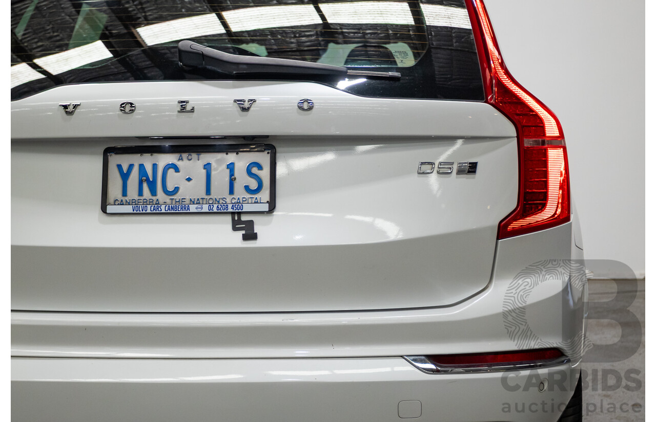 02/2018 Volvo XC90 D5 Inscription (AWD) 256 MY17 4D Wagon Crystal White Pearl Turbo Diesel 2.0L