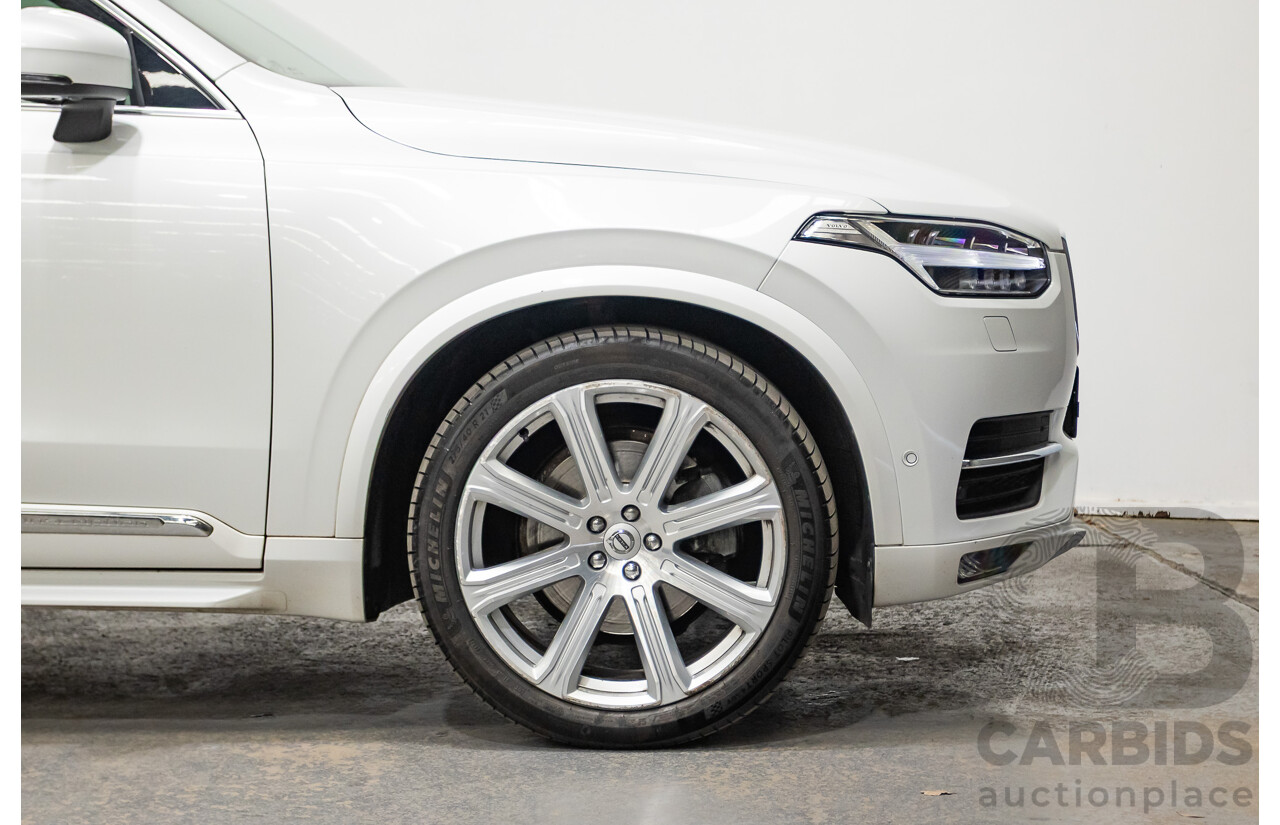02/2018 Volvo XC90 D5 Inscription (AWD) 256 MY17 4D Wagon Crystal White Pearl Turbo Diesel 2.0L