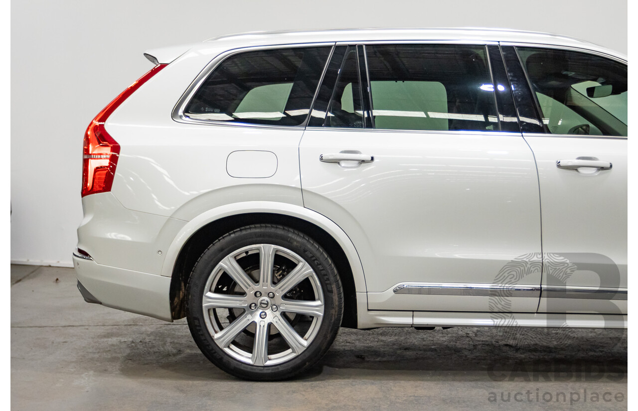 02/2018 Volvo XC90 D5 Inscription (AWD) 256 MY17 4D Wagon Crystal White Pearl Turbo Diesel 2.0L