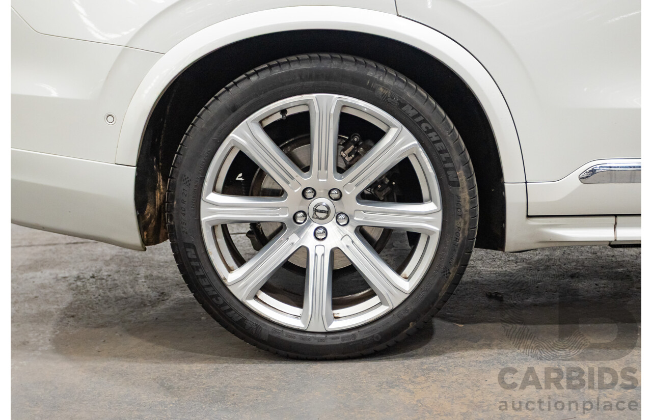 02/2018 Volvo XC90 D5 Inscription (AWD) 256 MY17 4D Wagon Crystal White Pearl Turbo Diesel 2.0L