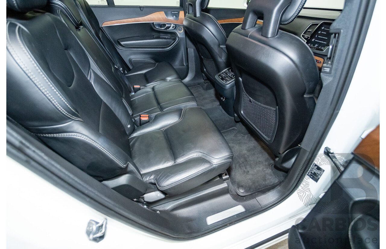 02/2018 Volvo XC90 D5 Inscription (AWD) 256 MY17 4D Wagon Crystal White Pearl Turbo Diesel 2.0L