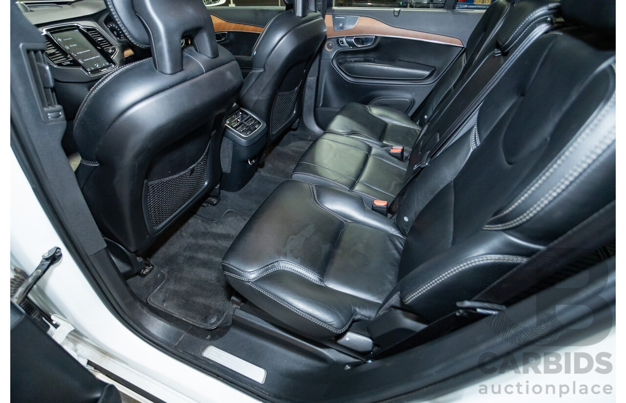 02/2018 Volvo XC90 D5 Inscription (AWD) 256 MY17 4D Wagon Crystal White Pearl Turbo Diesel 2.0L