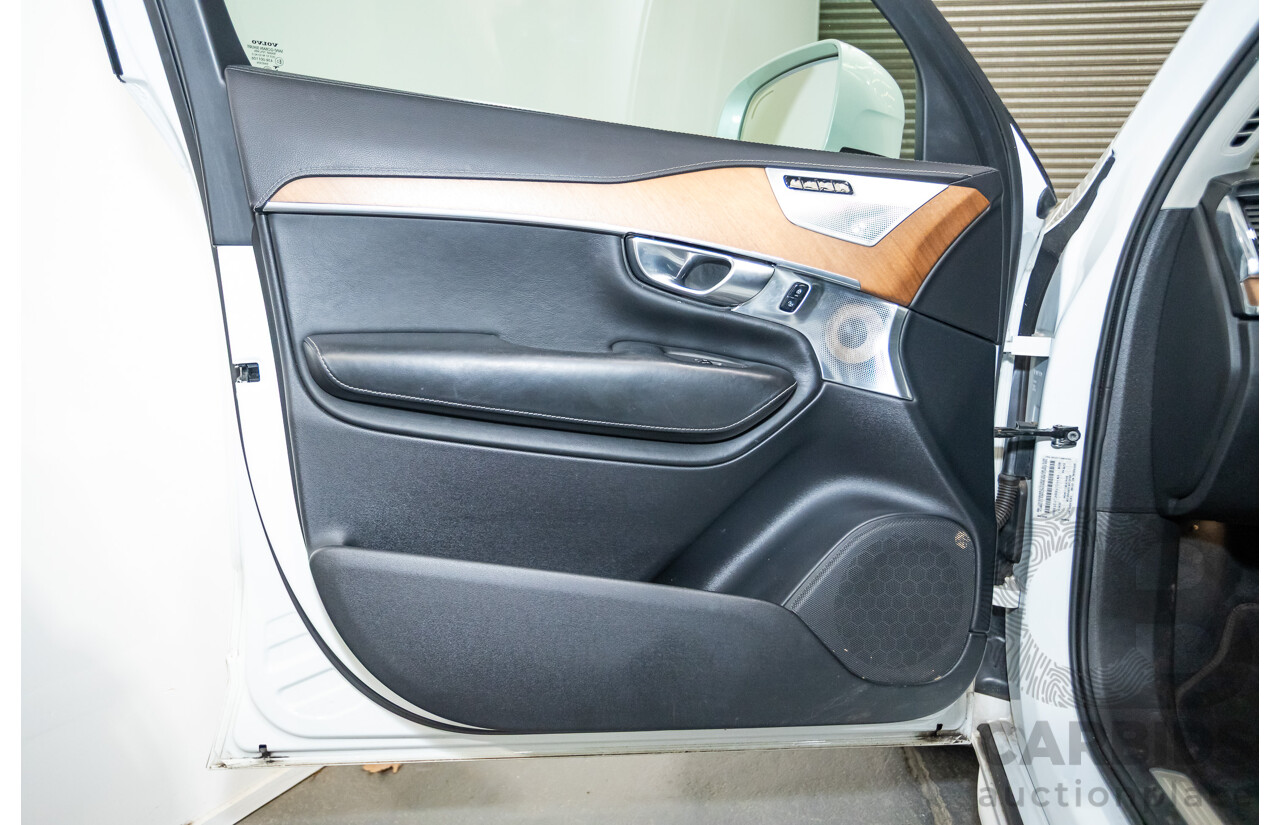 02/2018 Volvo XC90 D5 Inscription (AWD) 256 MY17 4D Wagon Crystal White Pearl Turbo Diesel 2.0L