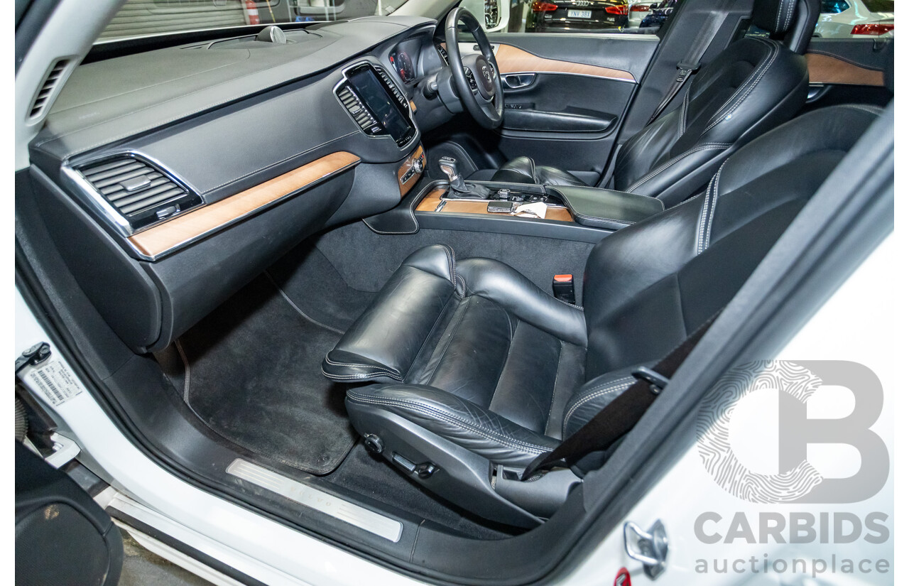 02/2018 Volvo XC90 D5 Inscription (AWD) 256 MY17 4D Wagon Crystal White Pearl Turbo Diesel 2.0L