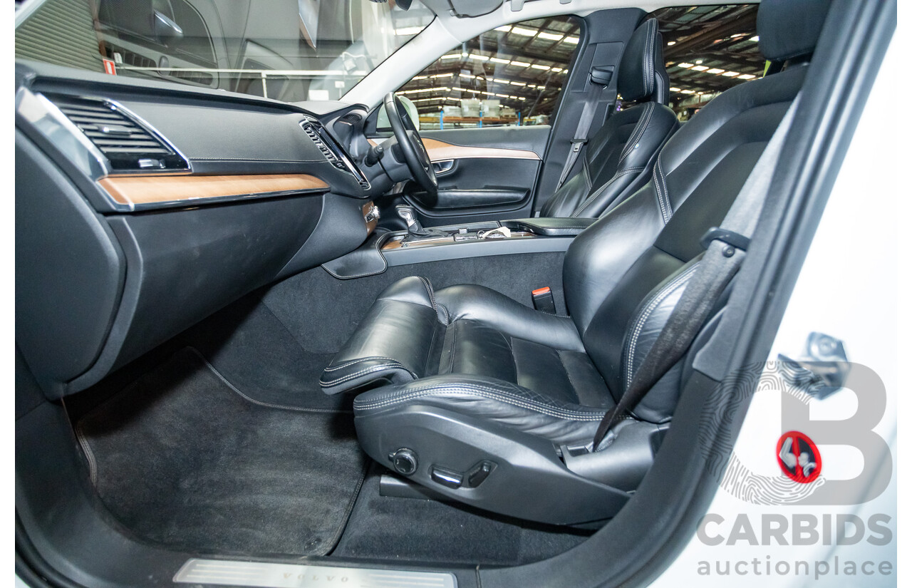 02/2018 Volvo XC90 D5 Inscription (AWD) 256 MY17 4D Wagon Crystal White Pearl Turbo Diesel 2.0L