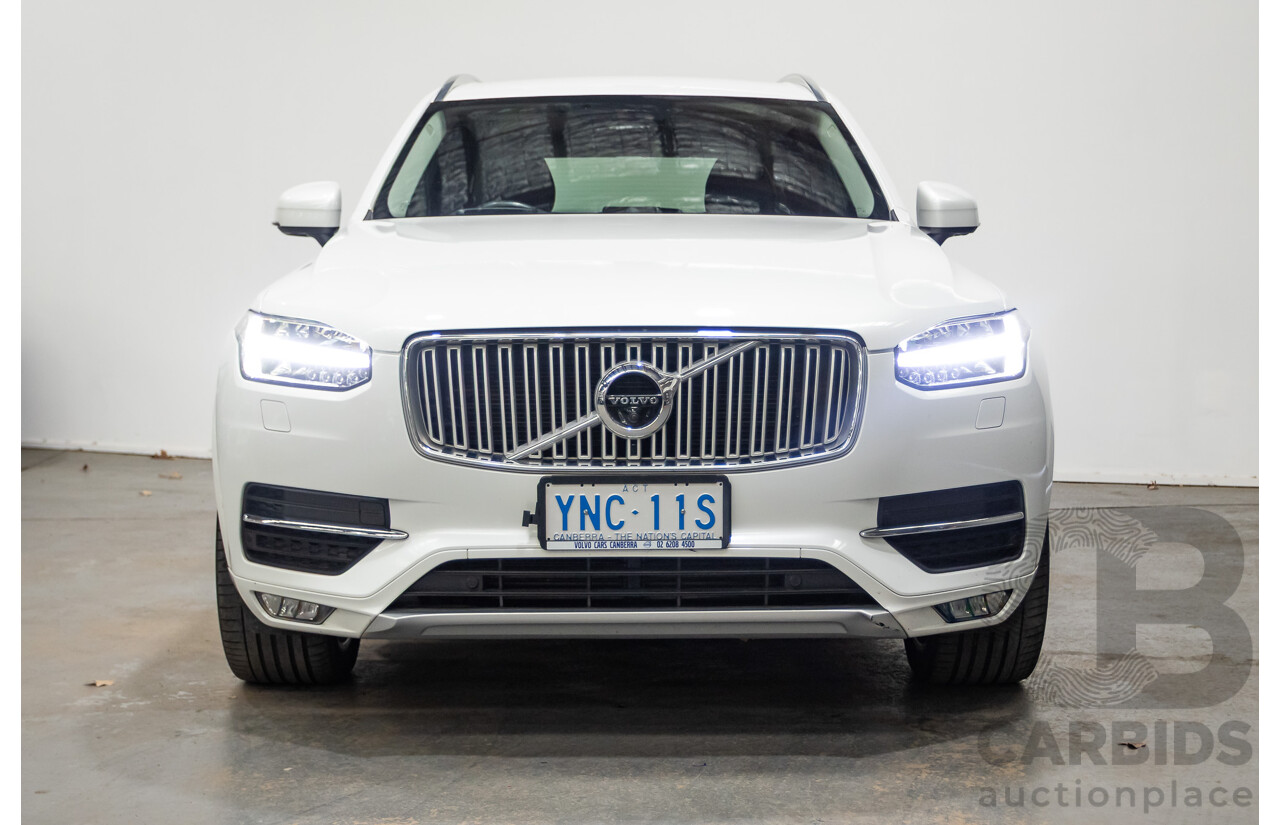 02/2018 Volvo XC90 D5 Inscription (AWD) 256 MY17 4D Wagon Crystal White Pearl Turbo Diesel 2.0L