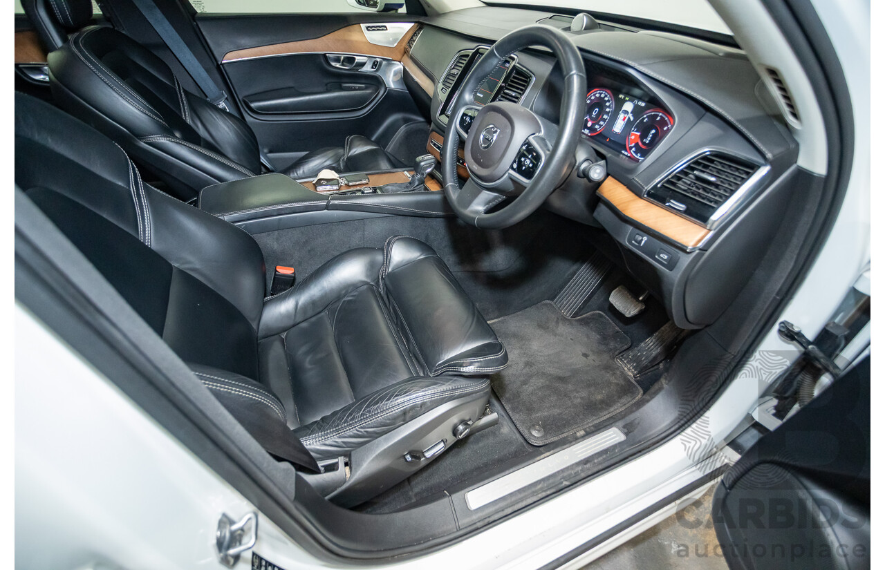 02/2018 Volvo XC90 D5 Inscription (AWD) 256 MY17 4D Wagon Crystal White Pearl Turbo Diesel 2.0L