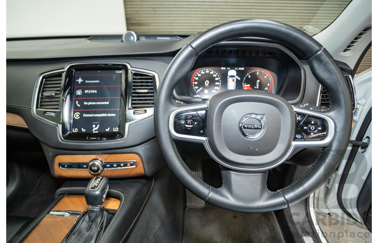 02/2018 Volvo XC90 D5 Inscription (AWD) 256 MY17 4D Wagon Crystal White Pearl Turbo Diesel 2.0L