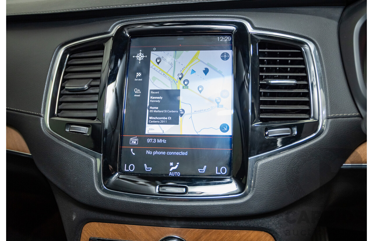 02/2018 Volvo XC90 D5 Inscription (AWD) 256 MY17 4D Wagon Crystal White Pearl Turbo Diesel 2.0L