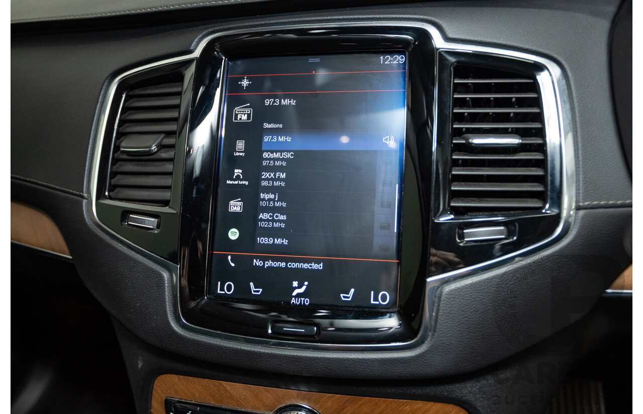 02/2018 Volvo XC90 D5 Inscription (AWD) 256 MY17 4D Wagon Crystal White Pearl Turbo Diesel 2.0L