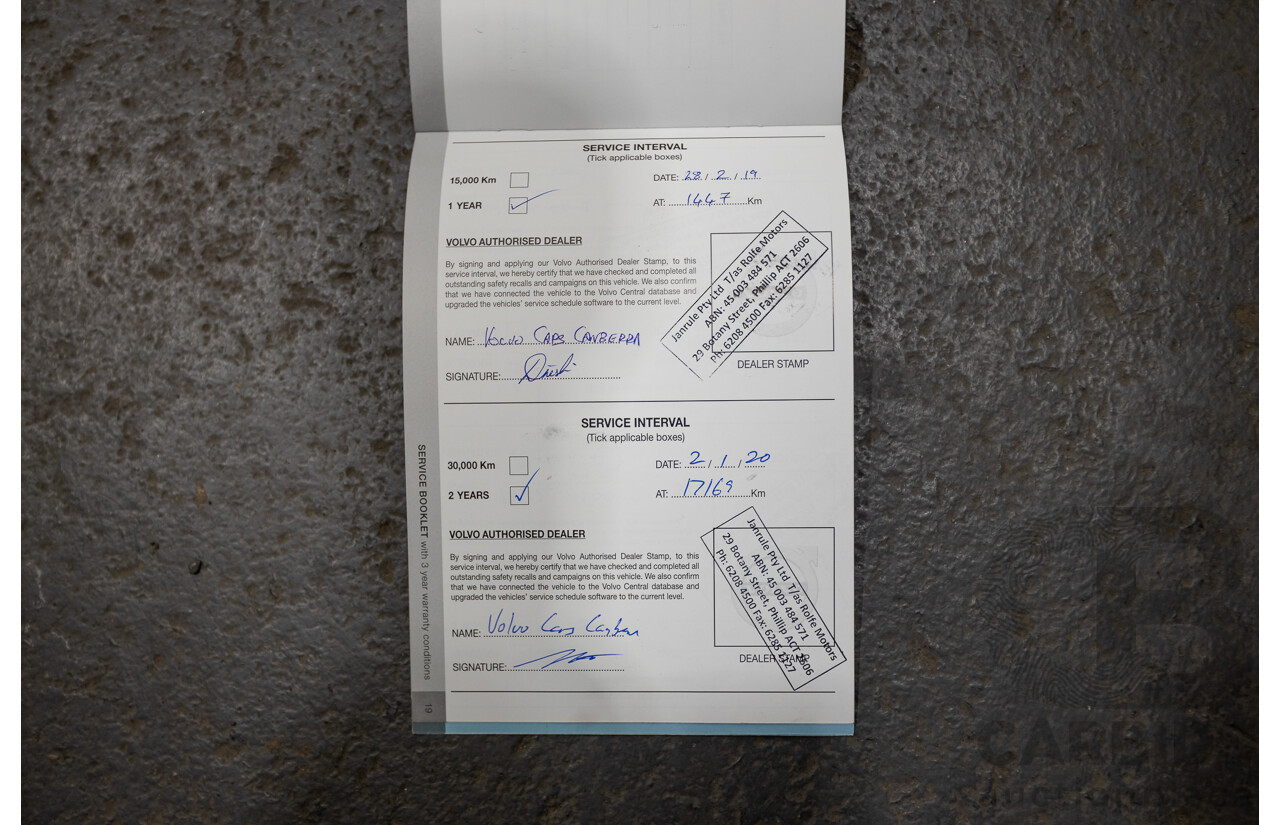 02/2018 Volvo XC90 D5 Inscription (AWD) 256 MY17 4D Wagon Crystal White Pearl Turbo Diesel 2.0L