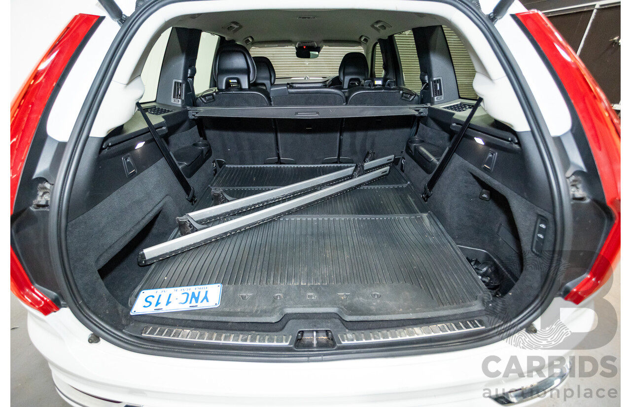 02/2018 Volvo XC90 D5 Inscription (AWD) 256 MY17 4D Wagon Crystal White Pearl Turbo Diesel 2.0L