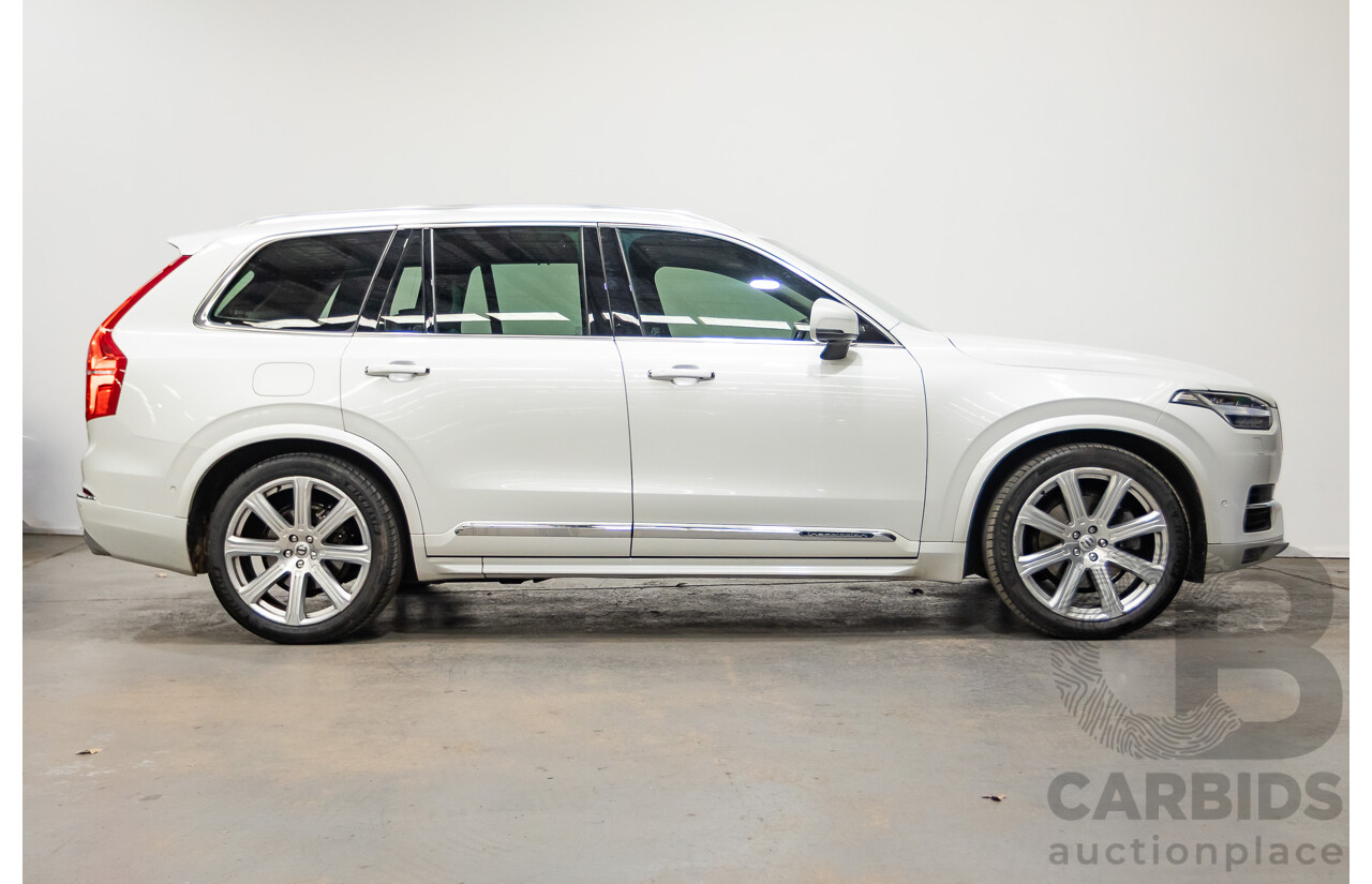 02/2018 Volvo XC90 D5 Inscription (AWD) 256 MY17 4D Wagon Crystal White Pearl Turbo Diesel 2.0L