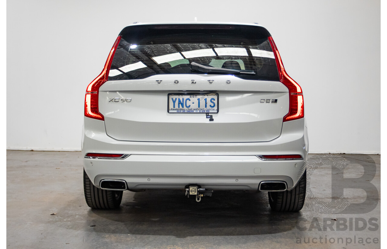 02/2018 Volvo XC90 D5 Inscription (AWD) 256 MY17 4D Wagon Crystal White Pearl Turbo Diesel 2.0L
