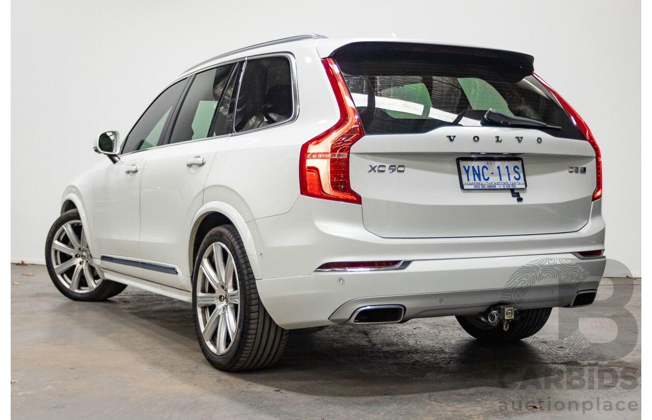 02/2018 Volvo XC90 D5 Inscription (AWD) 256 MY17 4D Wagon Crystal White Pearl Turbo Diesel 2.0L