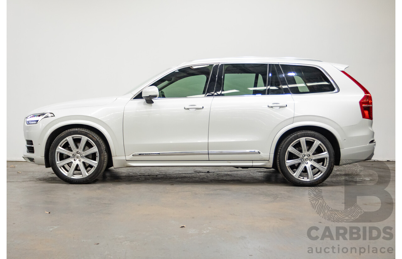 02/2018 Volvo XC90 D5 Inscription (AWD) 256 MY17 4D Wagon Crystal White Pearl Turbo Diesel 2.0L