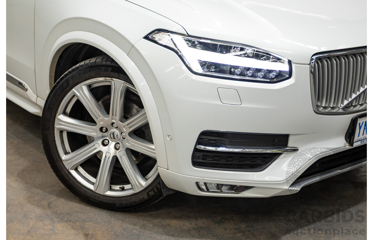 02/2018 Volvo XC90 D5 Inscription (AWD) 256 MY17 4D Wagon Crystal White Pearl Turbo Diesel 2.0L