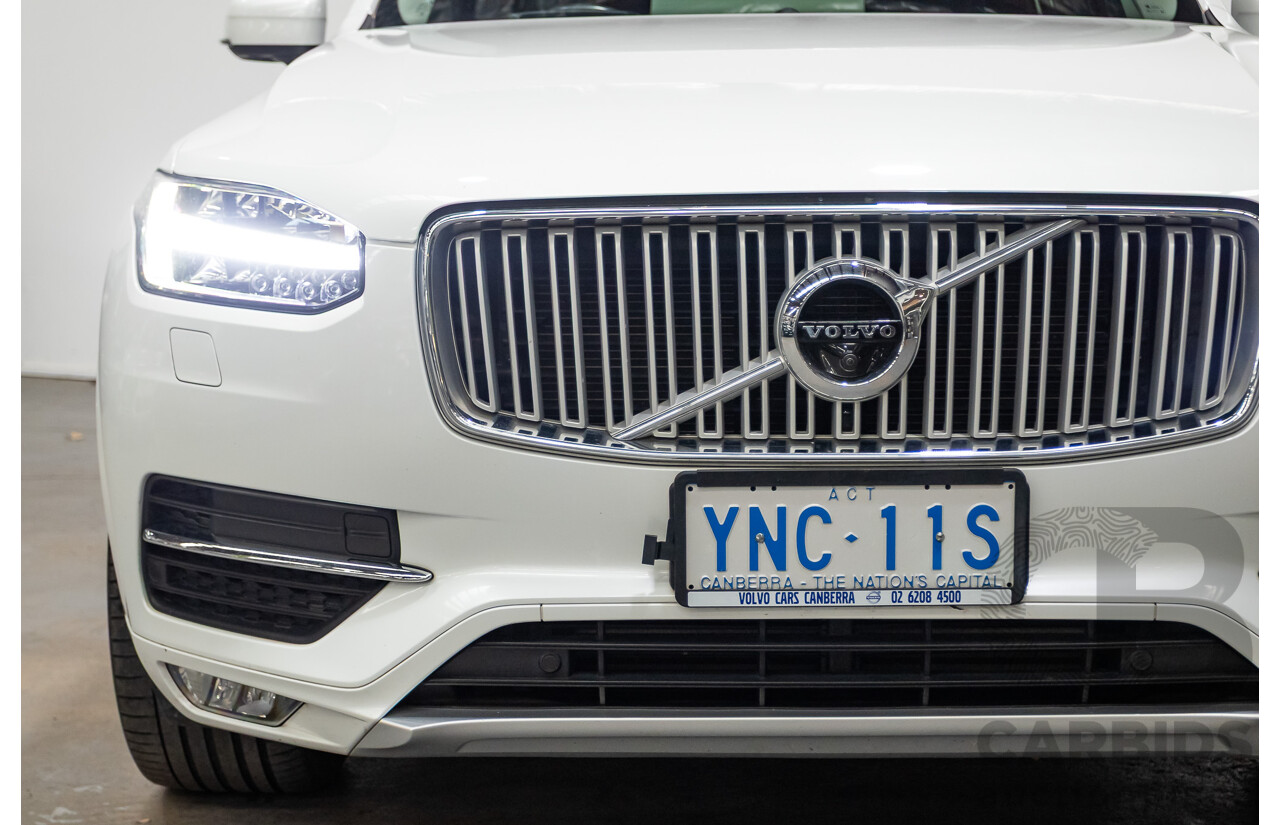 02/2018 Volvo XC90 D5 Inscription (AWD) 256 MY17 4D Wagon Crystal White Pearl Turbo Diesel 2.0L