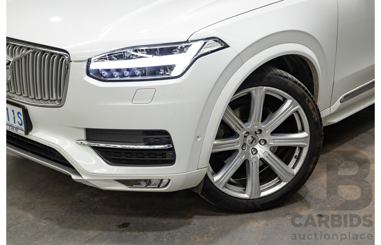 02/2018 Volvo XC90 D5 Inscription (AWD) 256 MY17 4D Wagon Crystal White Pearl Turbo Diesel 2.0L