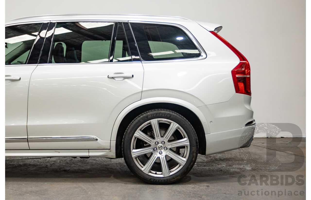 02/2018 Volvo XC90 D5 Inscription (AWD) 256 MY17 4D Wagon Crystal White Pearl Turbo Diesel 2.0L
