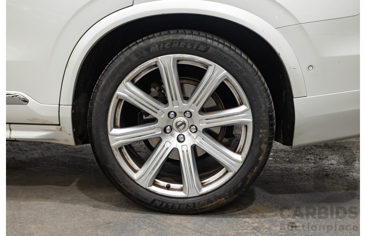 02/2018 Volvo XC90 D5 Inscription (AWD) 256 MY17 4D Wagon Crystal White Pearl Turbo Diesel 2.0L