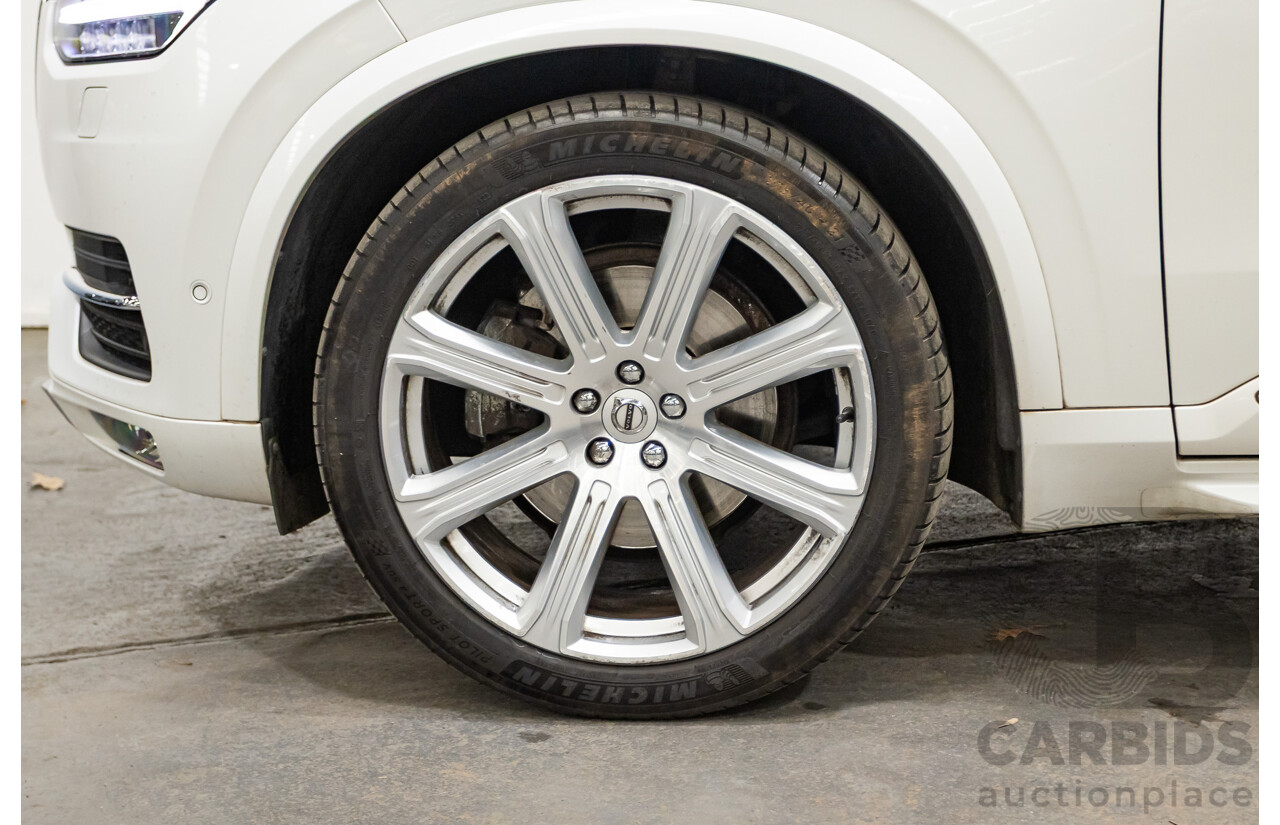 02/2018 Volvo XC90 D5 Inscription (AWD) 256 MY17 4D Wagon Crystal White Pearl Turbo Diesel 2.0L