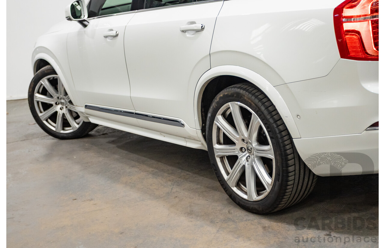 02/2018 Volvo XC90 D5 Inscription (AWD) 256 MY17 4D Wagon Crystal White Pearl Turbo Diesel 2.0L