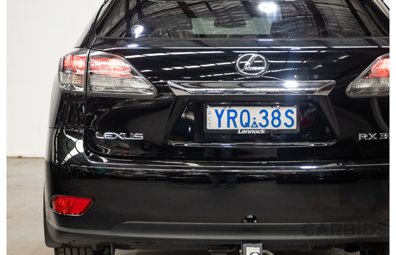 08/2010 Lexus RX350 Sports (AWD) GGL15R 4D Wagon Obsidian Black 3.5L