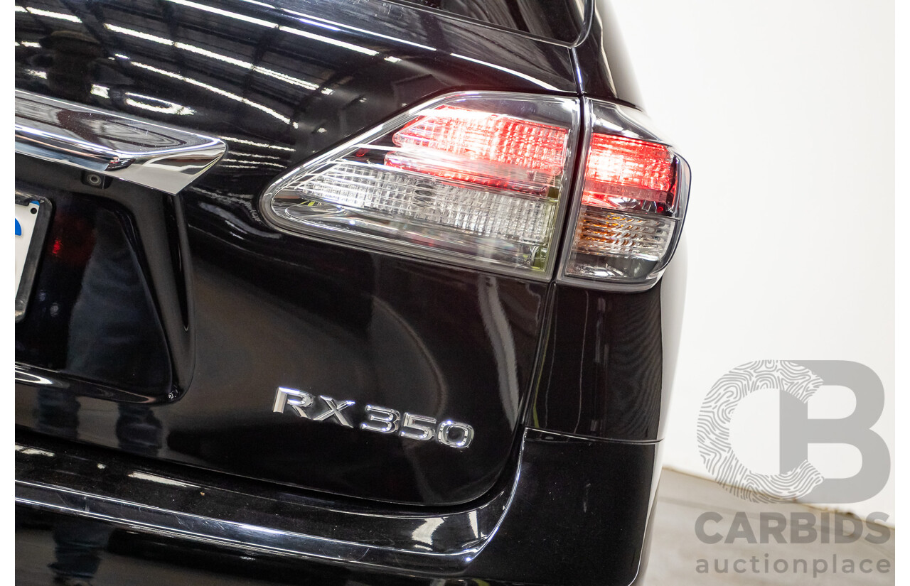 08/2010 Lexus RX350 Sports (AWD) GGL15R 4D Wagon Obsidian Black 3.5L
