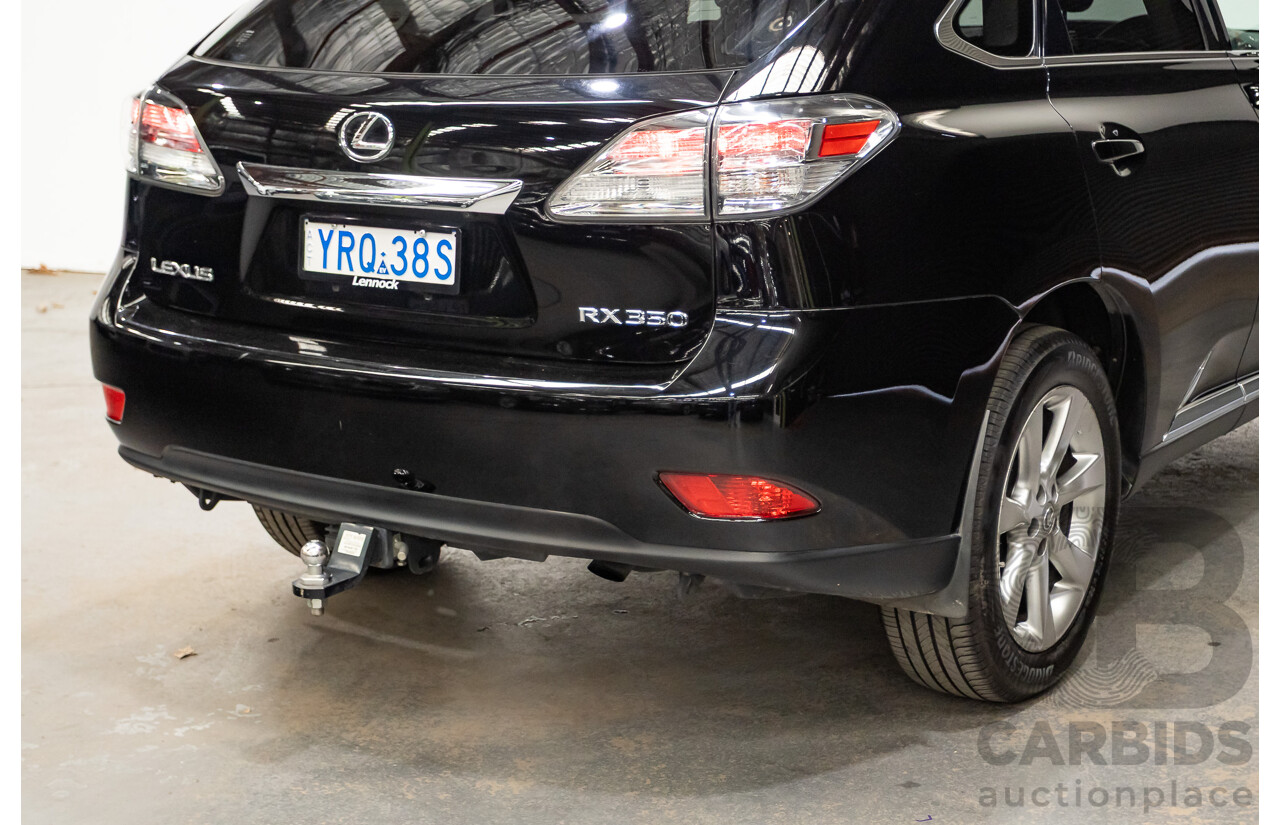 08/2010 Lexus RX350 Sports (AWD) GGL15R 4D Wagon Obsidian Black 3.5L