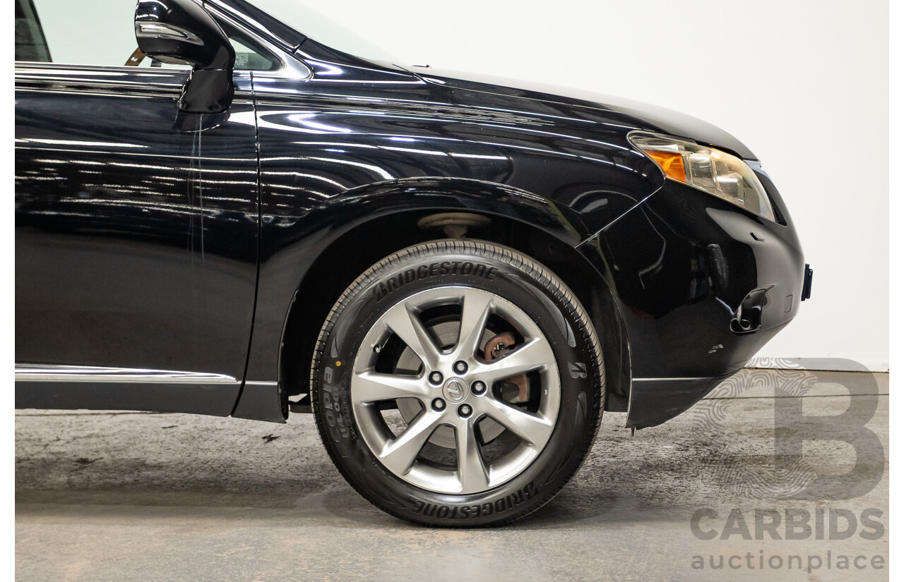 08/2010 Lexus RX350 Sports (AWD) GGL15R 4D Wagon Obsidian Black 3.5L