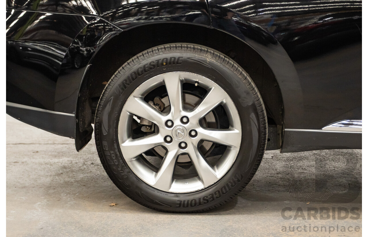 08/2010 Lexus RX350 Sports (AWD) GGL15R 4D Wagon Obsidian Black 3.5L