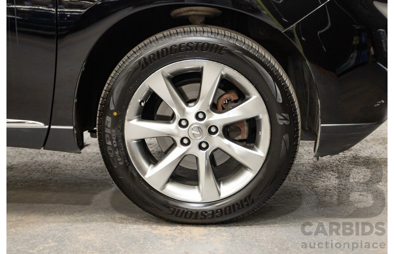 08/2010 Lexus RX350 Sports (AWD) GGL15R 4D Wagon Obsidian Black 3.5L