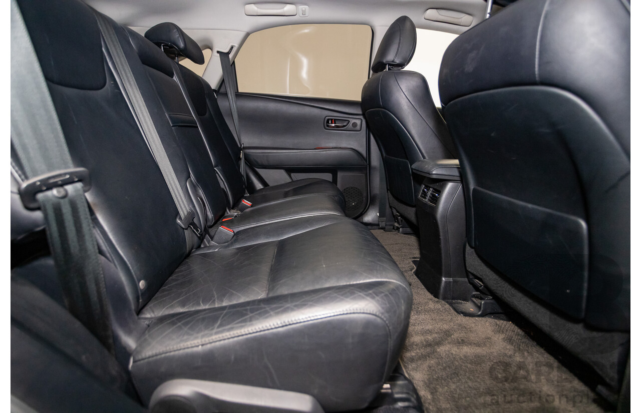 08/2010 Lexus RX350 Sports (AWD) GGL15R 4D Wagon Obsidian Black 3.5L