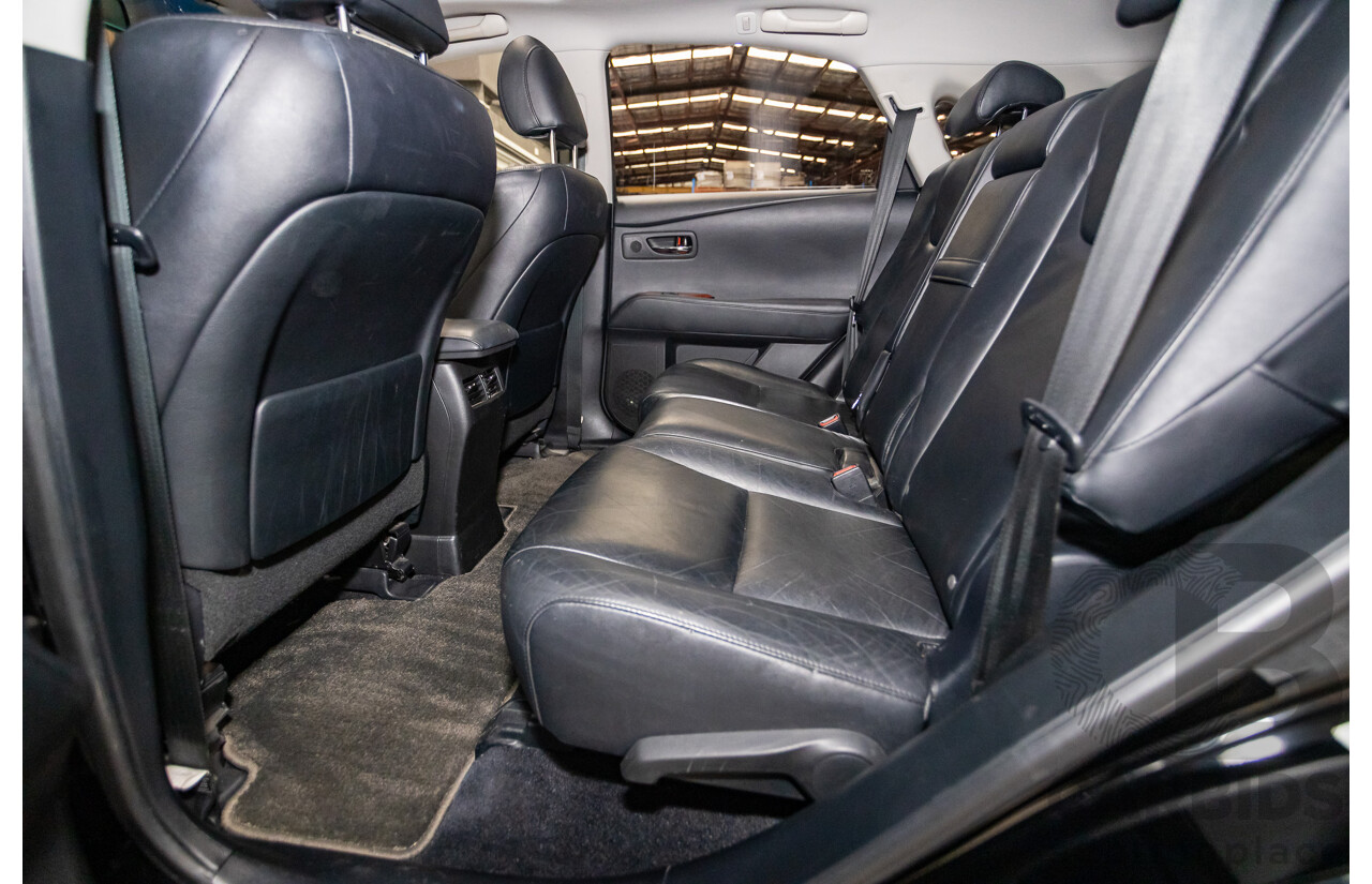 08/2010 Lexus RX350 Sports (AWD) GGL15R 4D Wagon Obsidian Black 3.5L