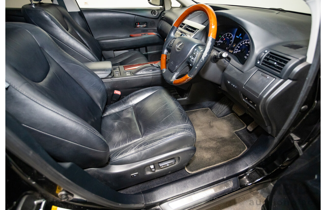 08/2010 Lexus RX350 Sports (AWD) GGL15R 4D Wagon Obsidian Black 3.5L