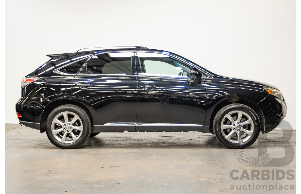 08/2010 Lexus RX350 Sports (AWD) GGL15R 4D Wagon Obsidian Black 3.5L