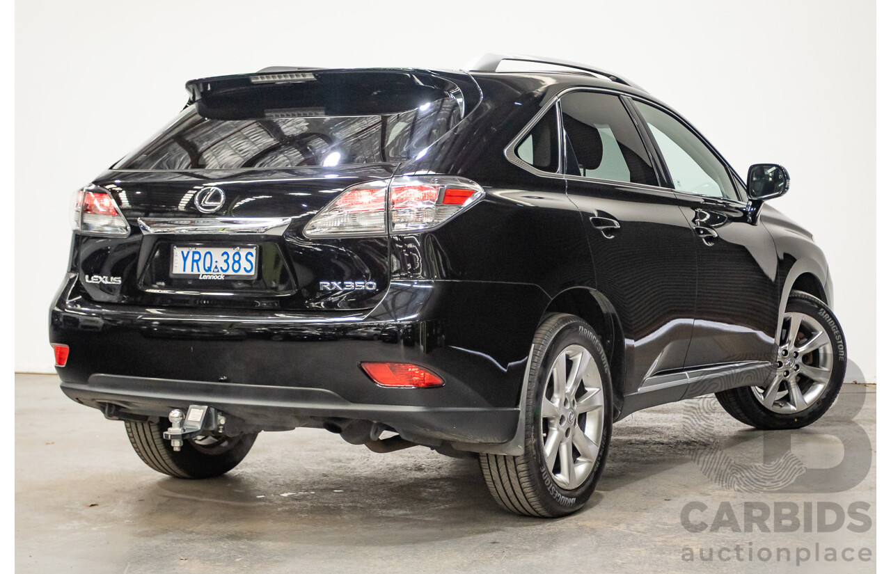 08/2010 Lexus RX350 Sports (AWD) GGL15R 4D Wagon Obsidian Black 3.5L