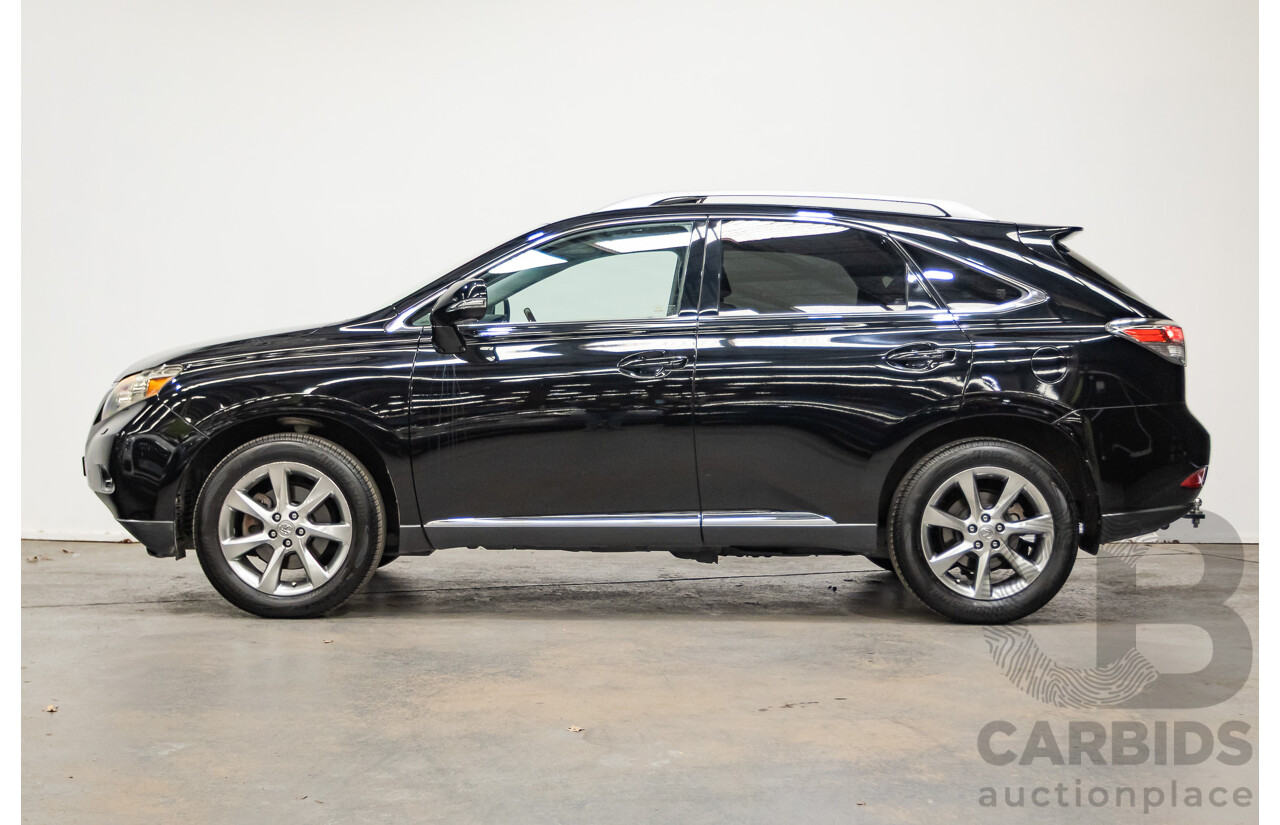 08/2010 Lexus RX350 Sports (AWD) GGL15R 4D Wagon Obsidian Black 3.5L
