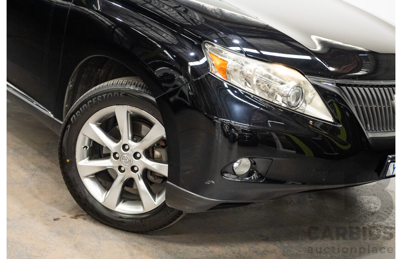 08/2010 Lexus RX350 Sports (AWD) GGL15R 4D Wagon Obsidian Black 3.5L