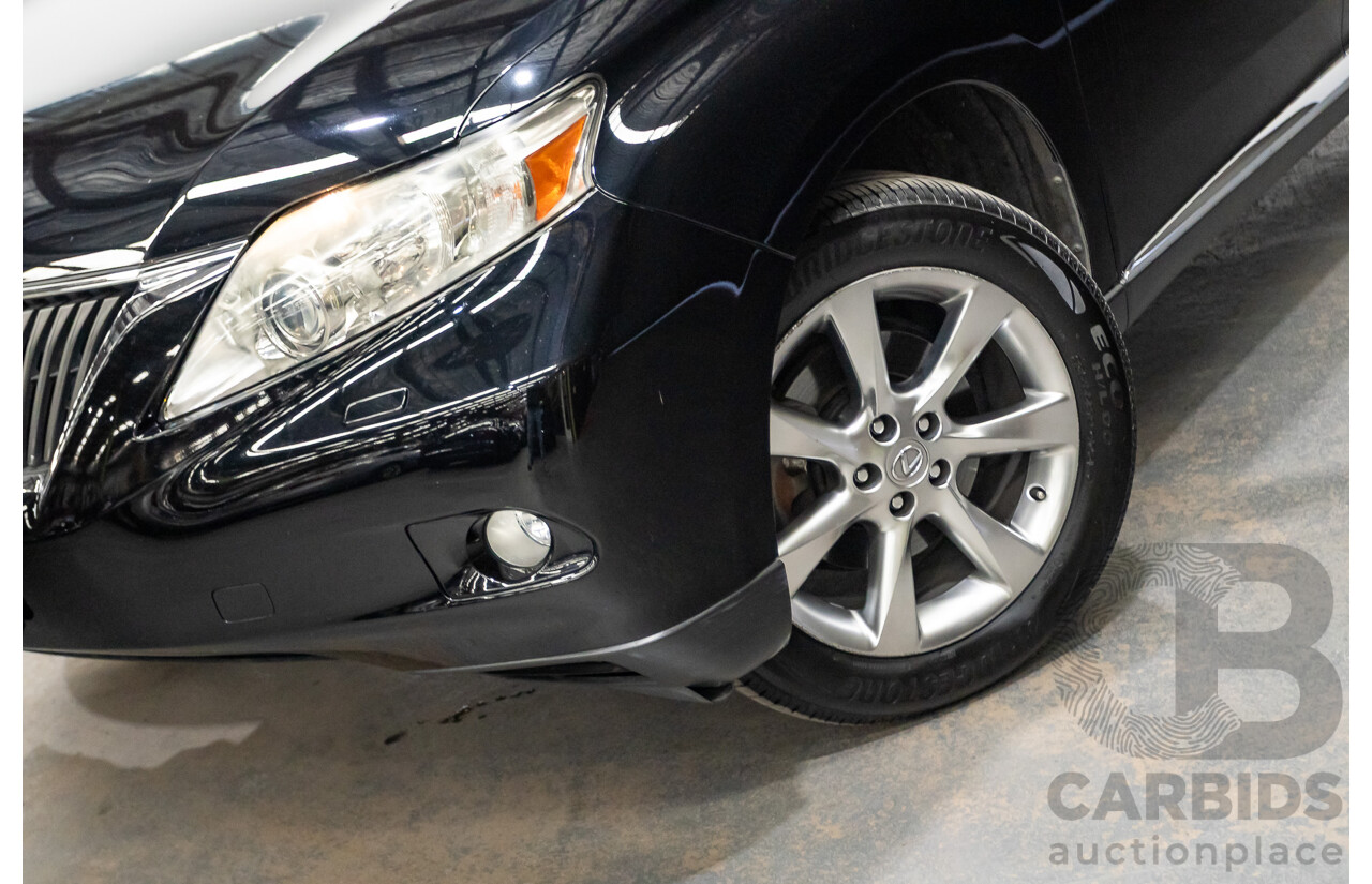 08/2010 Lexus RX350 Sports (AWD) GGL15R 4D Wagon Obsidian Black 3.5L