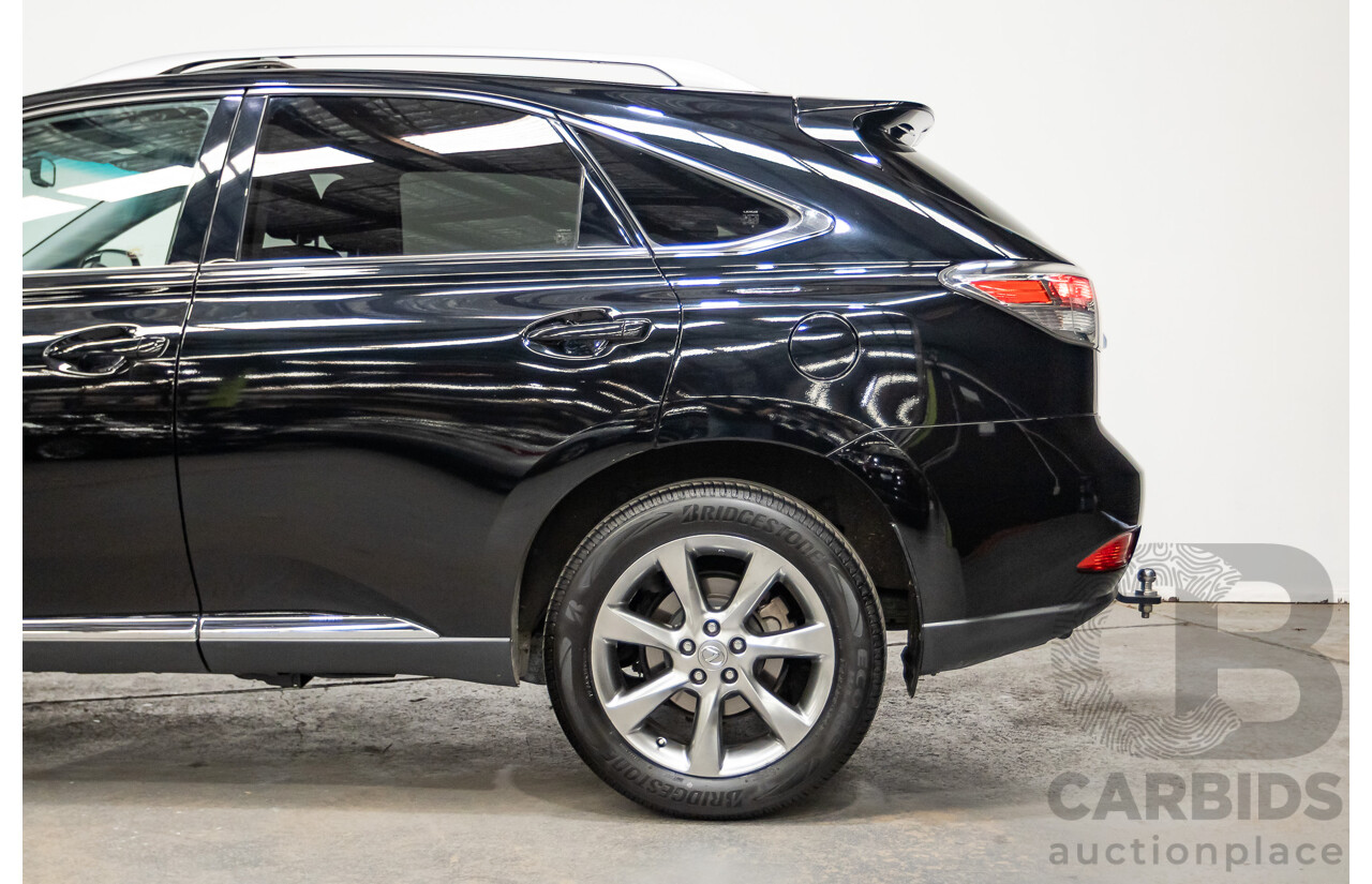 08/2010 Lexus RX350 Sports (AWD) GGL15R 4D Wagon Obsidian Black 3.5L