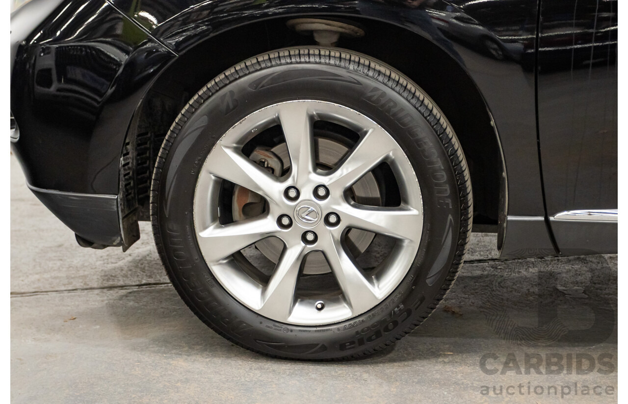 08/2010 Lexus RX350 Sports (AWD) GGL15R 4D Wagon Obsidian Black 3.5L