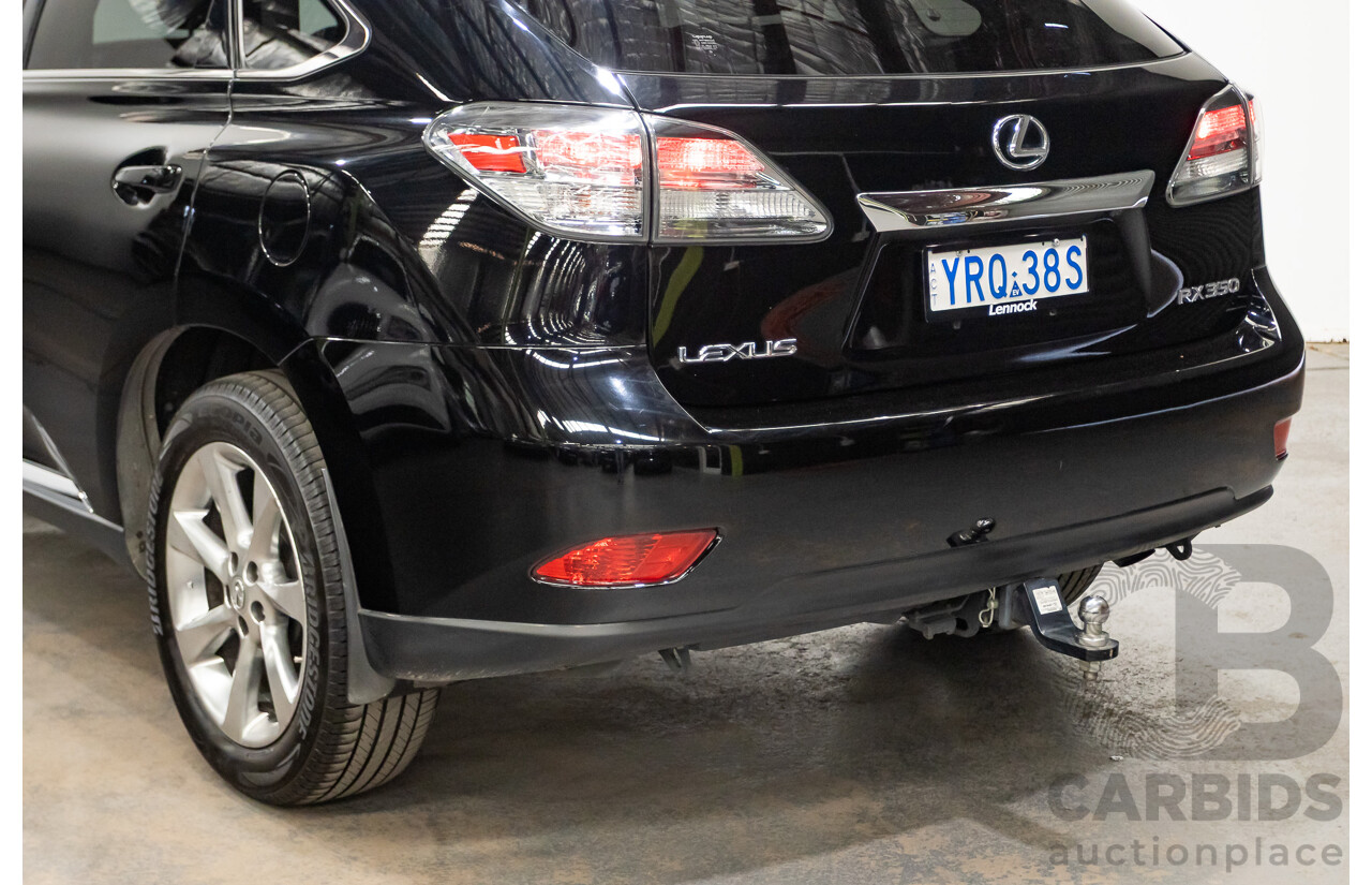 08/2010 Lexus RX350 Sports (AWD) GGL15R 4D Wagon Obsidian Black 3.5L