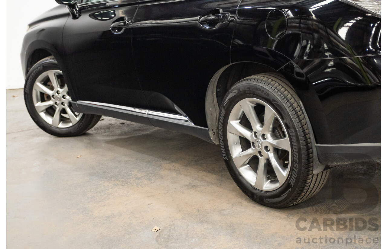08/2010 Lexus RX350 Sports (AWD) GGL15R 4D Wagon Obsidian Black 3.5L