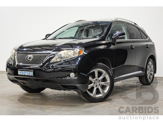 08/2010 Lexus RX350 Sports (AWD) GGL15R 4D Wagon Obsidian Black 3.5L