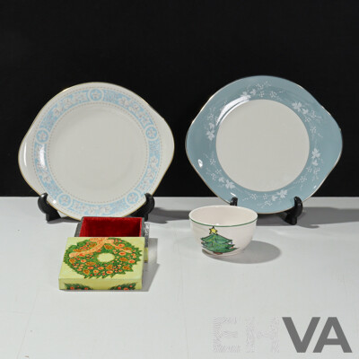 Pair of Lovely Royal Doulton English Translucent China Serving Platters - Reflection & Hampton Court, 23 x 26 cm (2) and More (4)