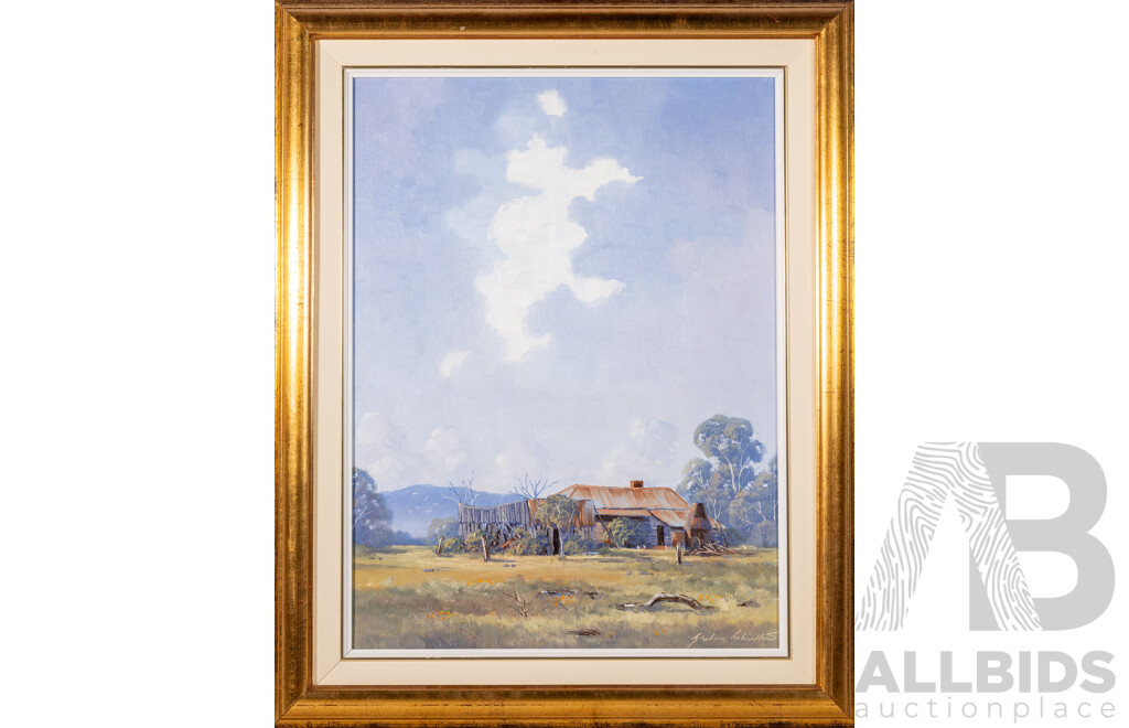 Graham Charlton, (20th Century, Australian, 1940-), Memories of Mongarlowe, Wonderful Original Oil on Canvas Board, 77 x 62 cm (frame)