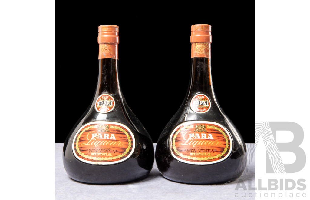 Two Seppelt and Sons Parra Liqueur Vintage 1933